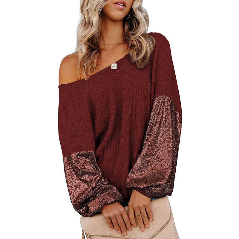Sequin Backless Sweater