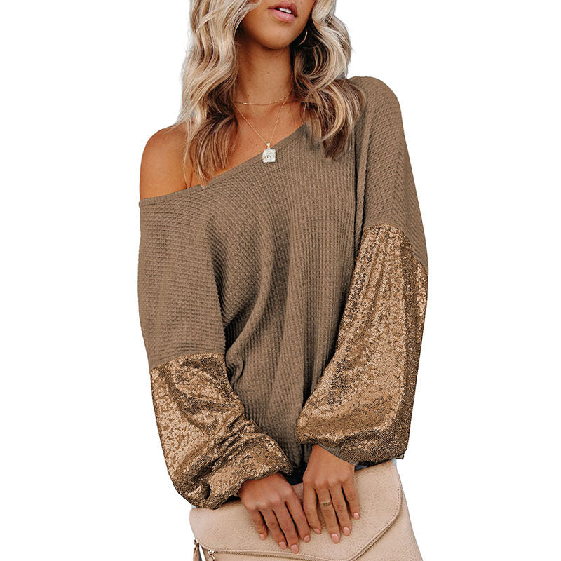 Sequin Backless Sweater