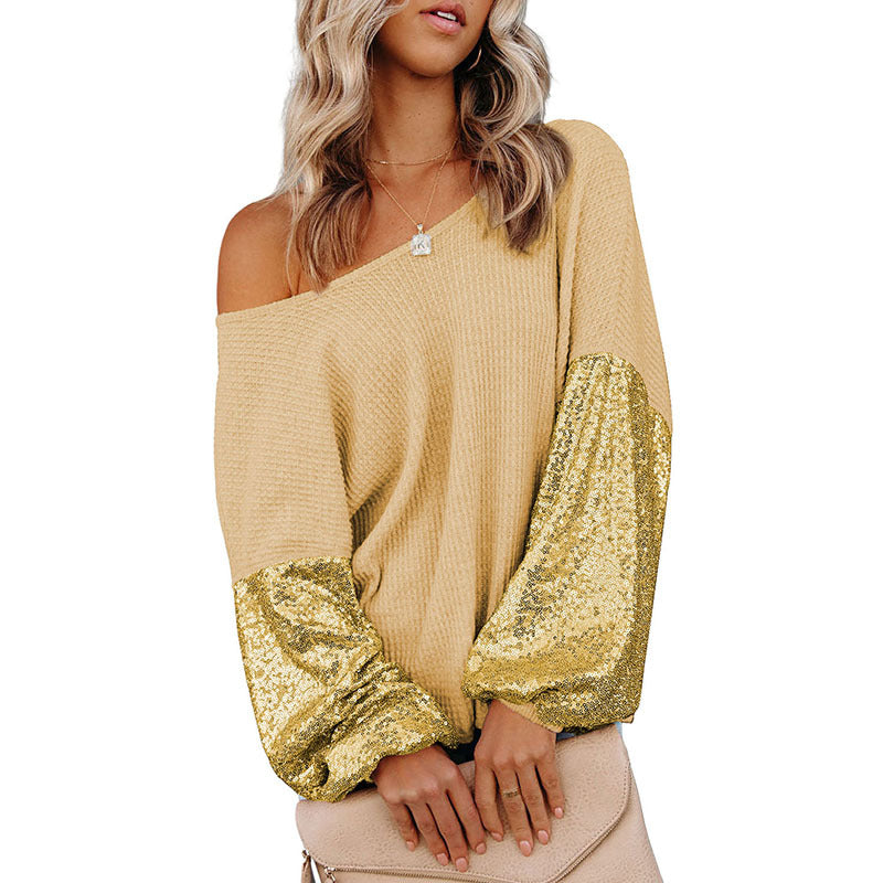 Sequin Backless Sweater
