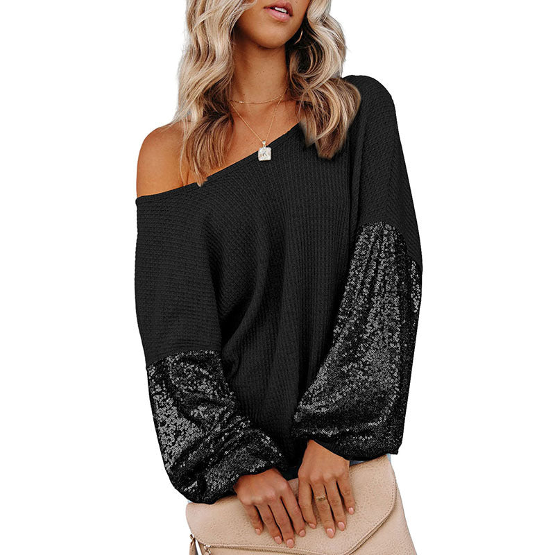 Sequin Backless Sweater
