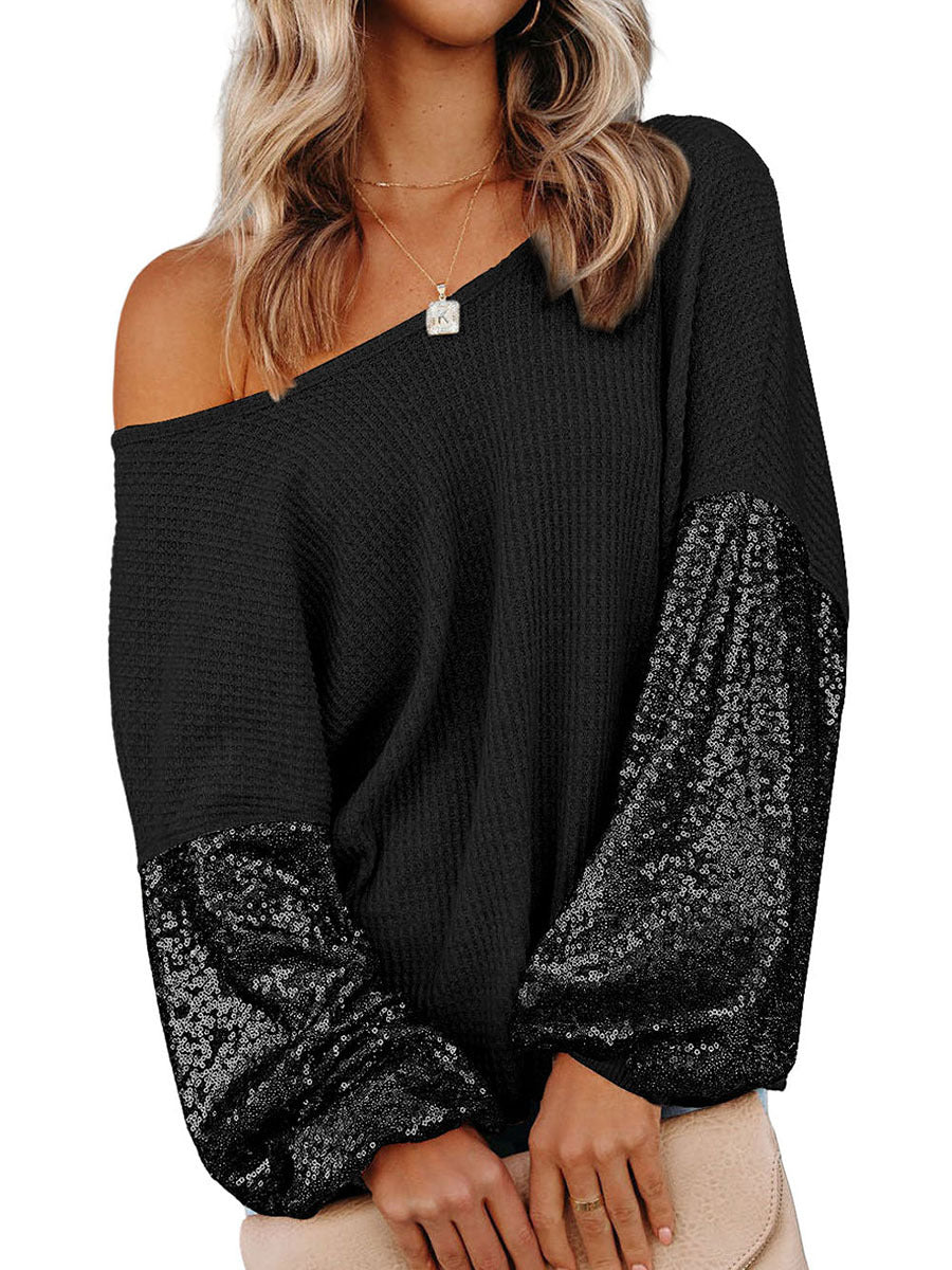 Sequin Backless Sweater