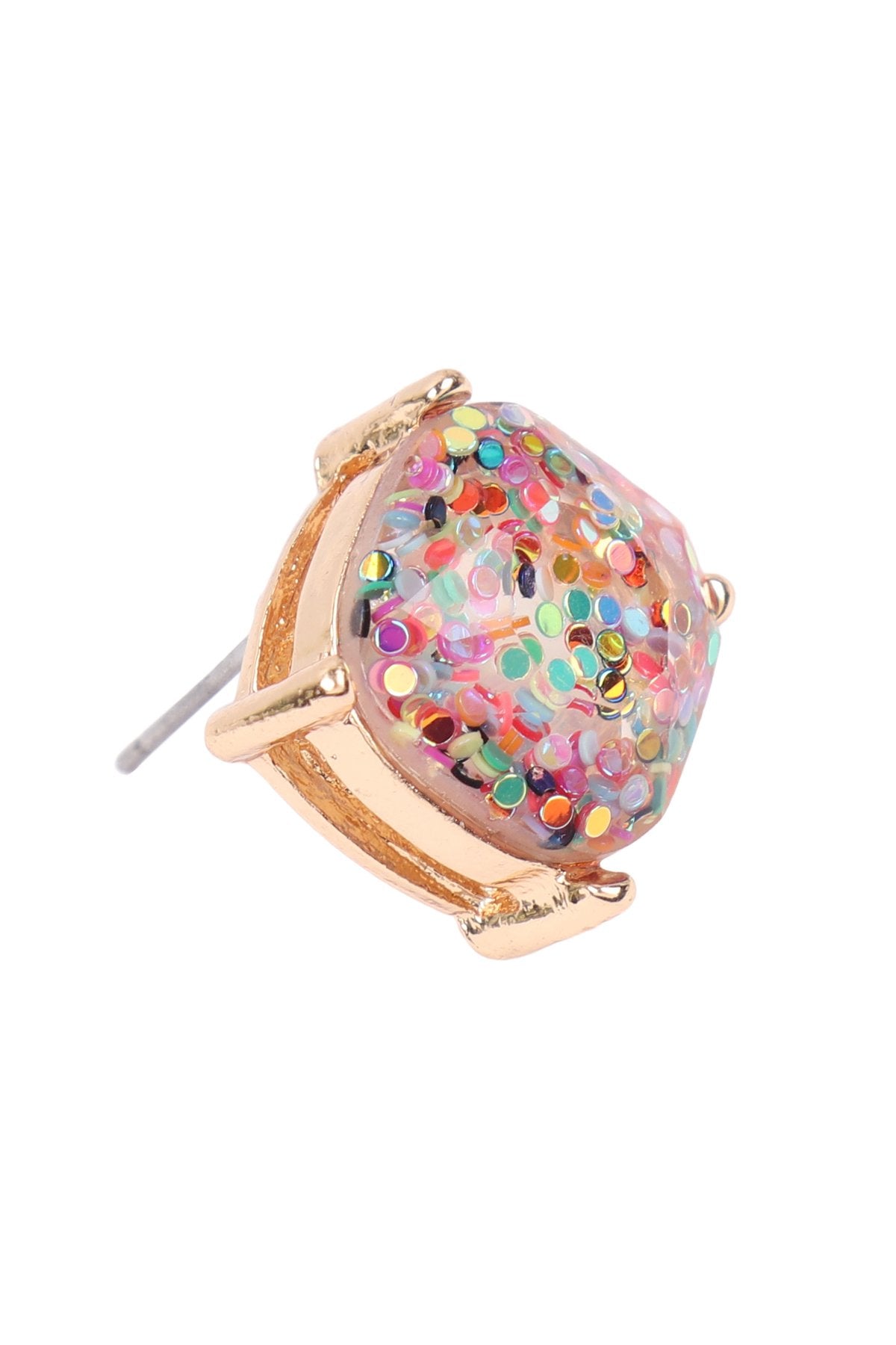 Glitter Epoxy Stud Earrings
