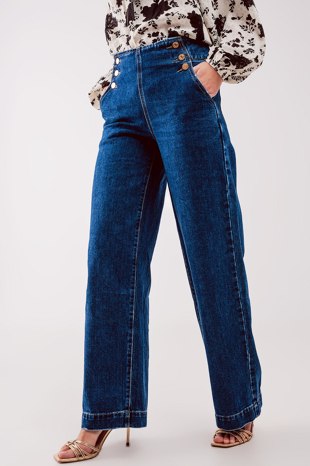 Button Front Denim