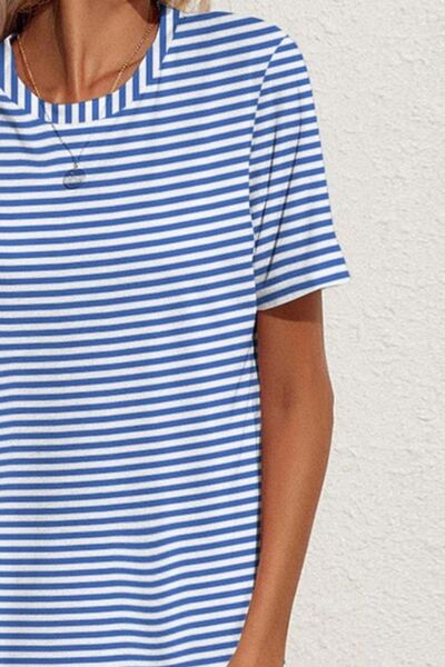 Pocketed Striped Dress