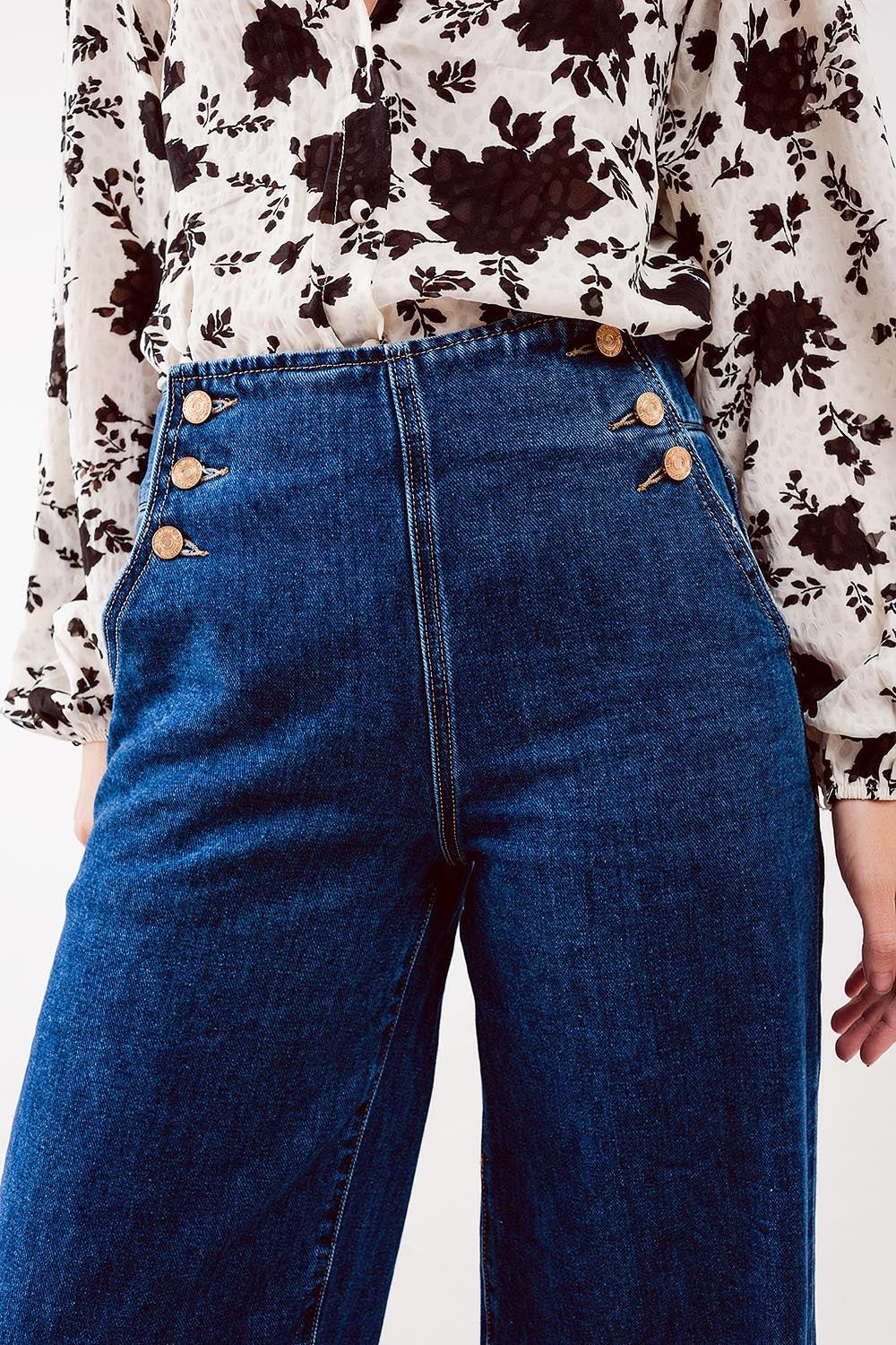 Button Front Denim