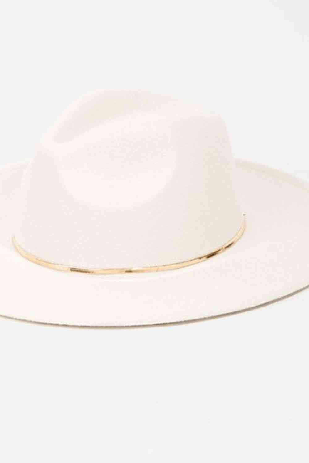 Chic Herringbone Chain Fedora