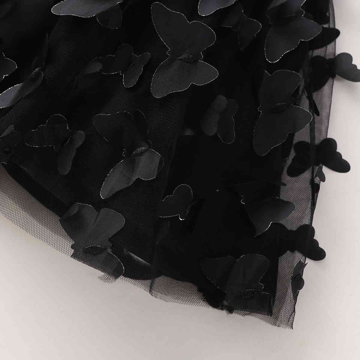 Ruffle Top and Butterfly Applique Skirt Set