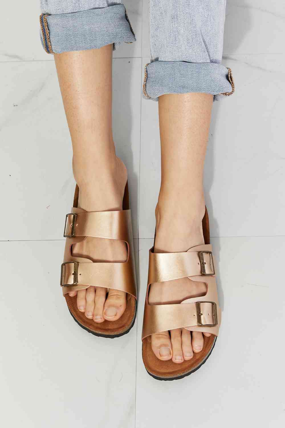 Gold Double-Banded Sandal