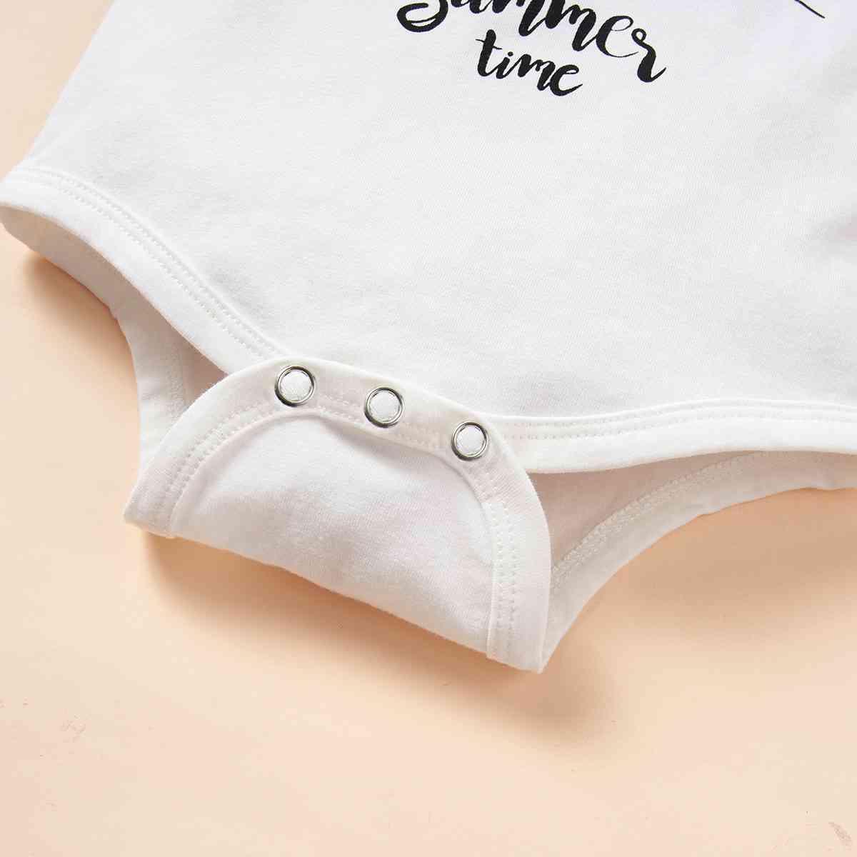 Bodysuit and Pineapple Graphic Shorts Set