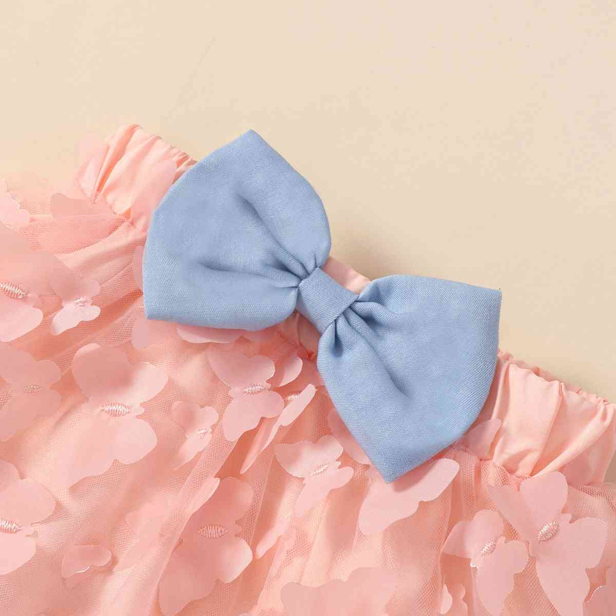 Ruffle Top and Butterfly Applique Skirt Set