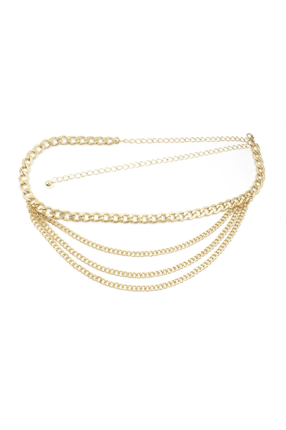 Layered Bally Chain Belt