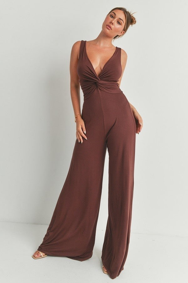Chocolate Wide Leg Jumpsuit