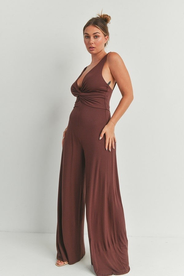 Chocolate Wide Leg Jumpsuit