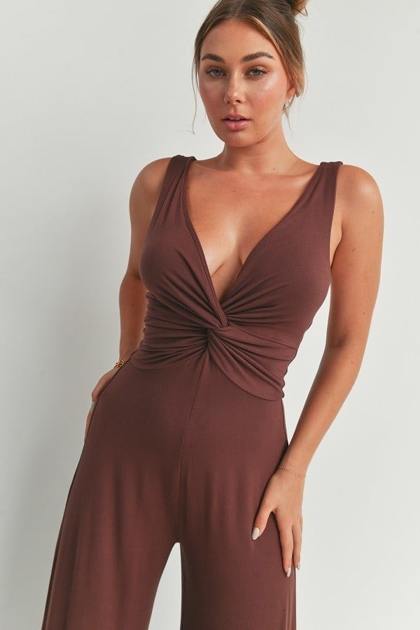 Chocolate Wide Leg Jumpsuit