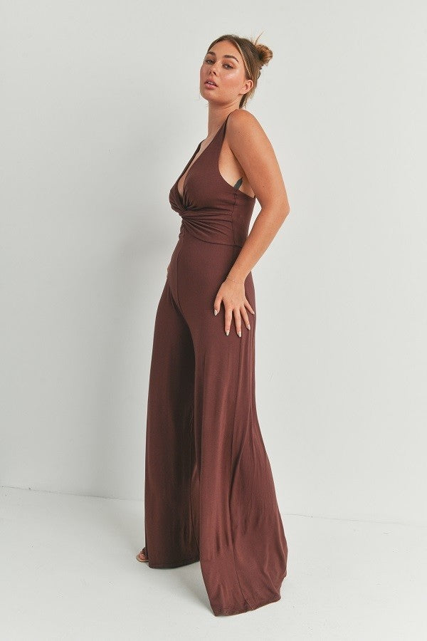 Chocolate Wide Leg Jumpsuit
