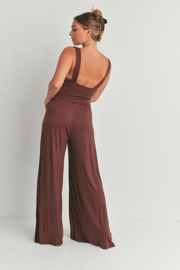 Chocolate Wide Leg Jumpsuit