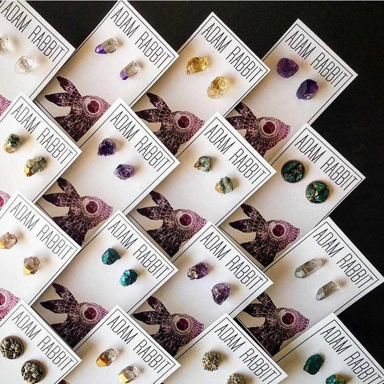 Gold & Raw Emerald Earrings