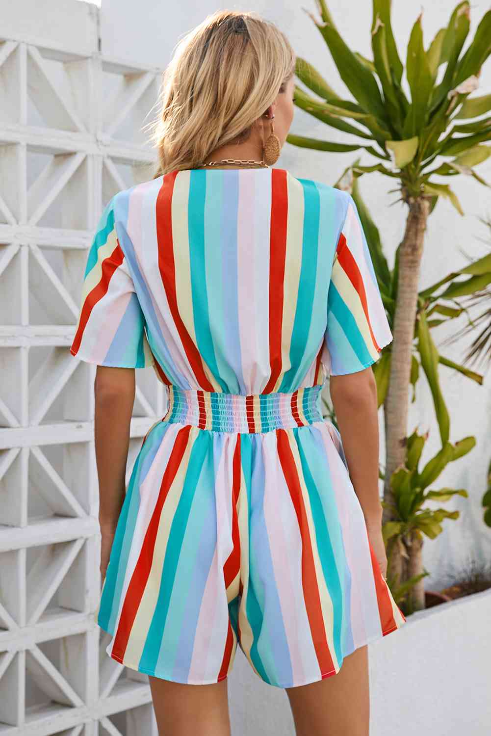 Striped Tie Romper