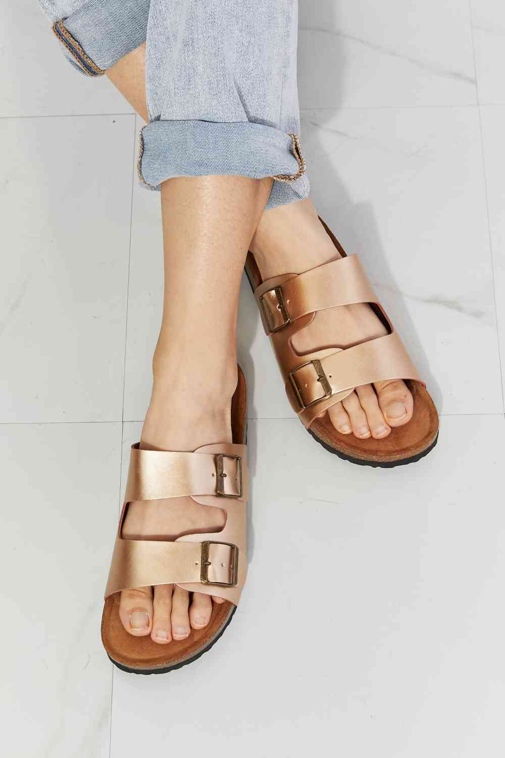 Gold Double-Banded Sandal