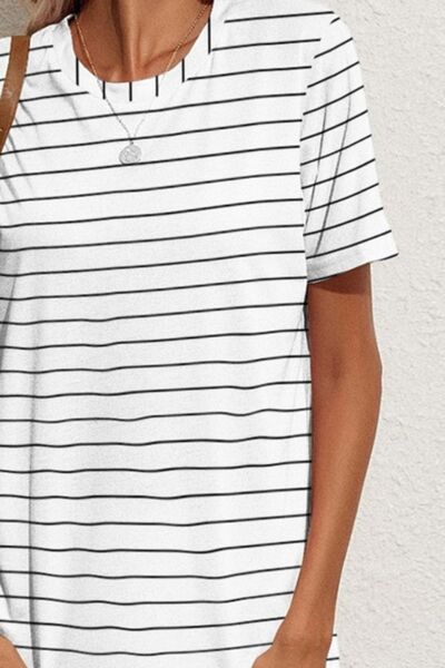 Pocketed Striped Dress