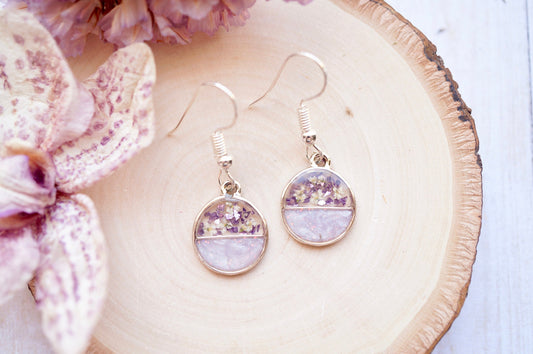 Real Dried Flowers and Resin Earrings
