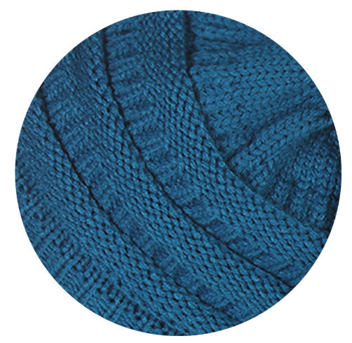 Fleece-Lined Knit Beanie with Pom