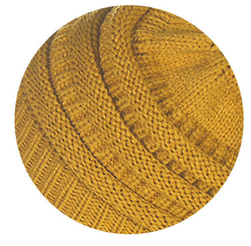 Fleece-Lined Knit Beanie with Pom