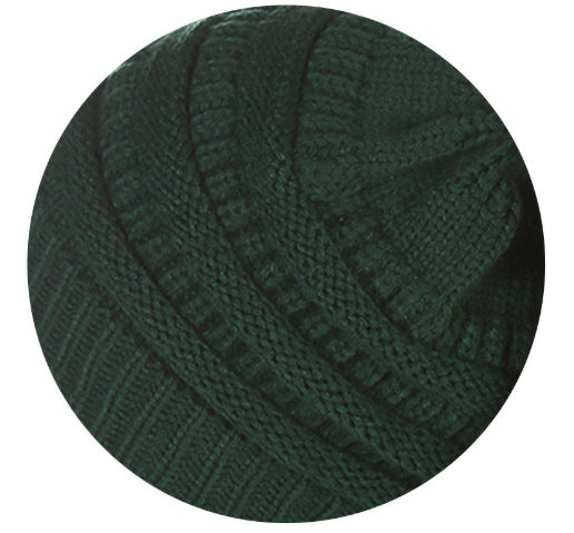 Fleece-Lined Knit Beanie with Pom