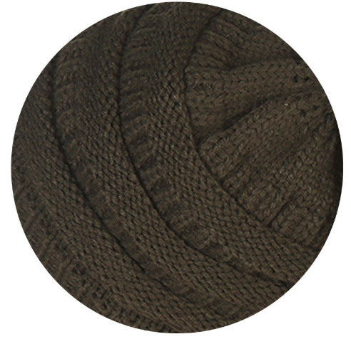 Fleece-Lined Knit Beanie with Pom