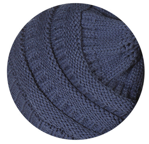 Fleece-Lined Knit Beanie with Pom