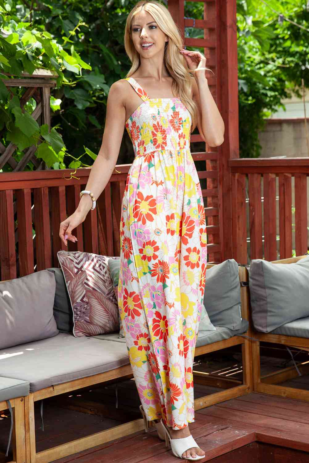 Floral Wide Leg Jumpsuit