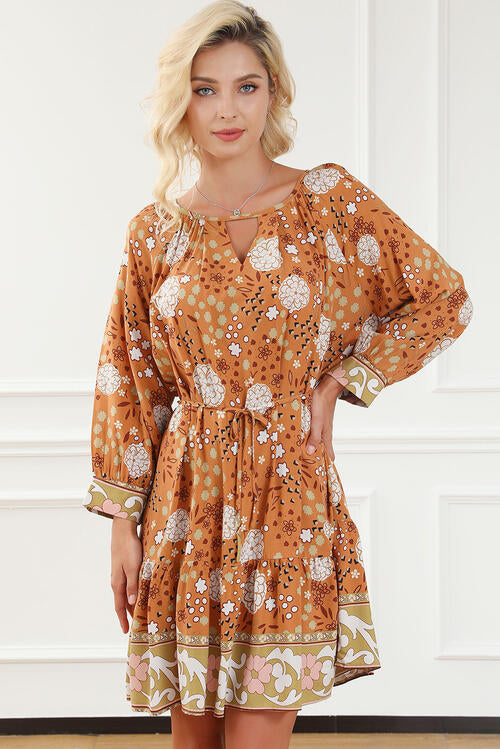 Floral Cutout Mini Dress