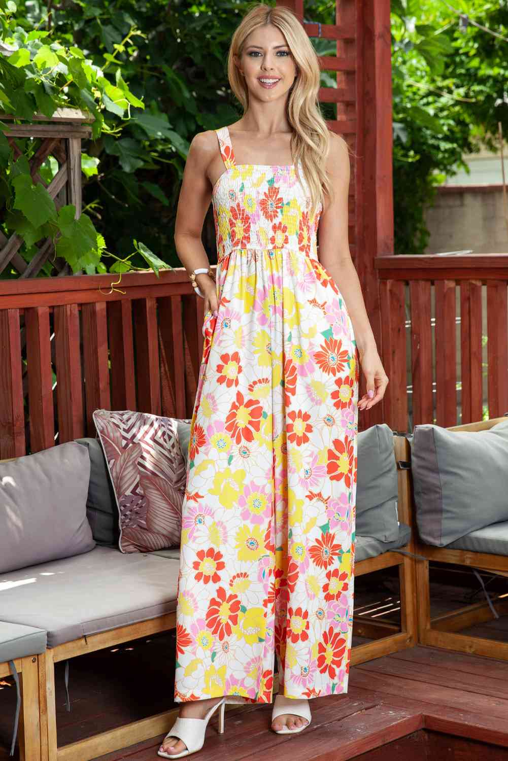 Floral Wide Leg Jumpsuit