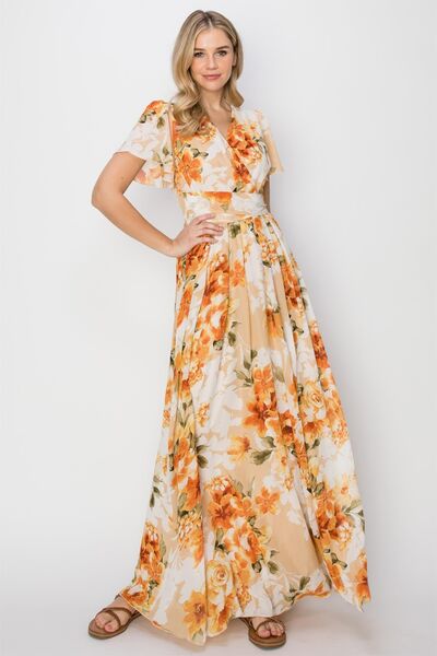 Floral Slit Maxi Dress