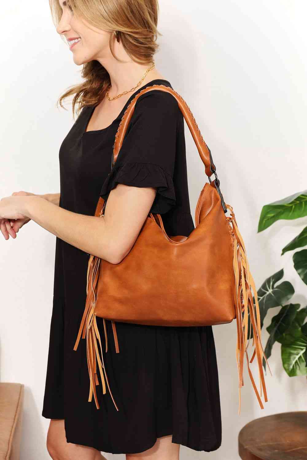 Leather Fringe Bag