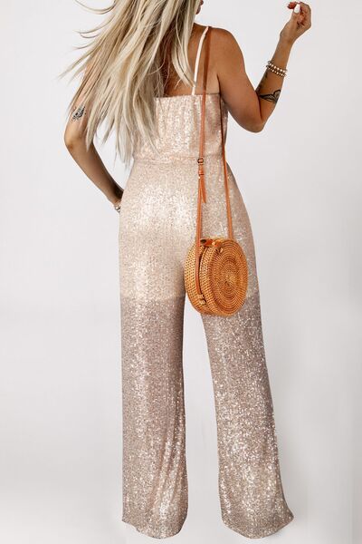 Sequin Wide Leg Jumpsuit