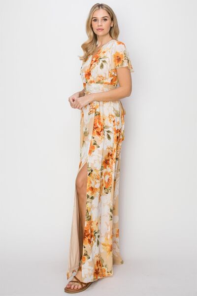 Floral Slit Maxi Dress