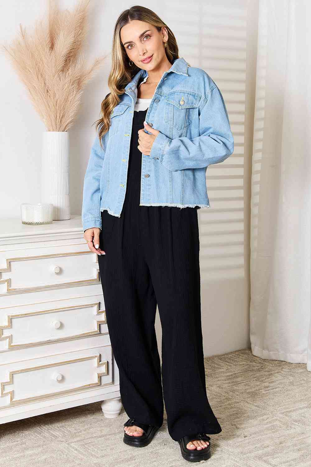 Raw Hem Denim Jacket