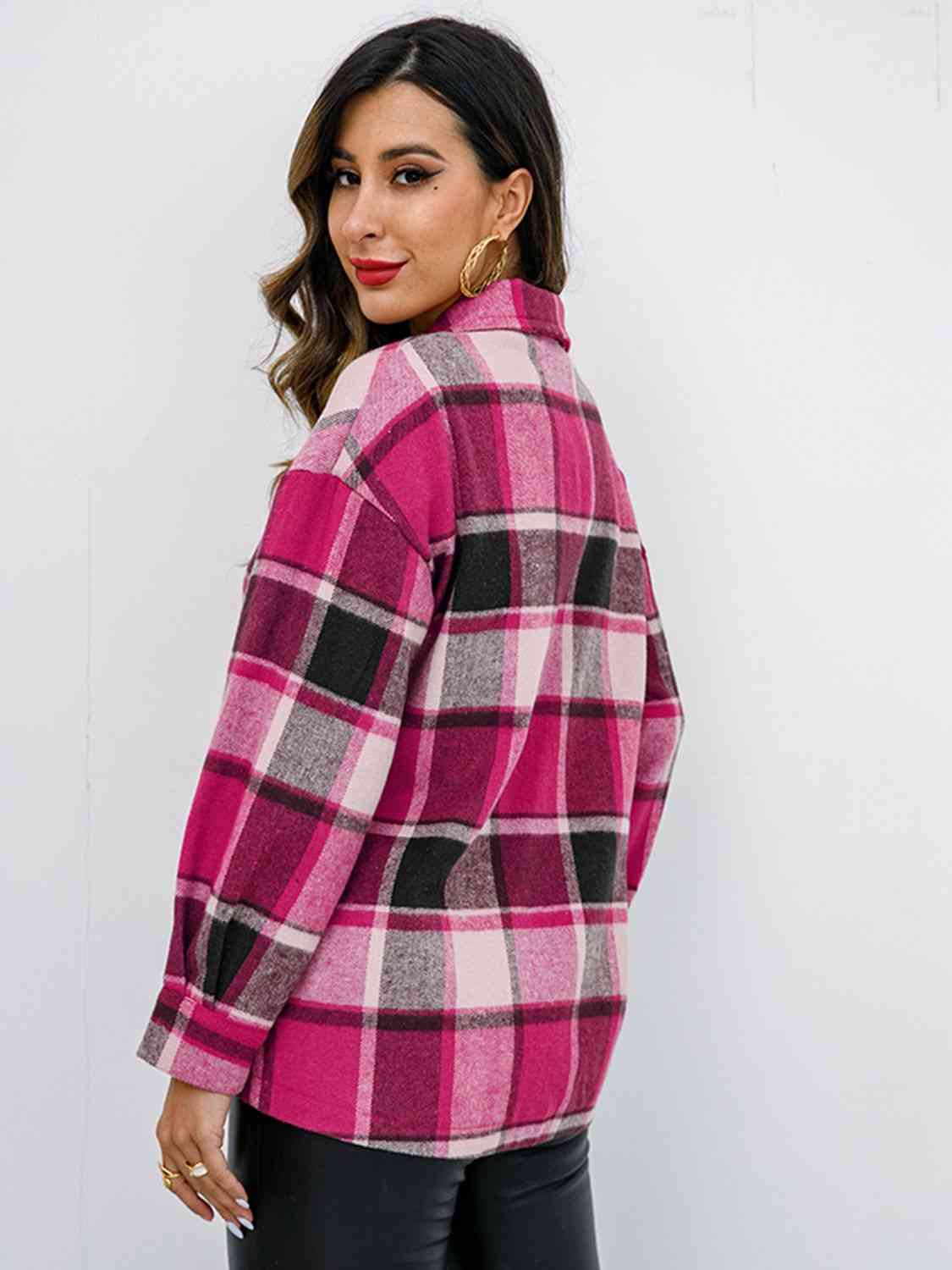 Plaid Button Up Jacket