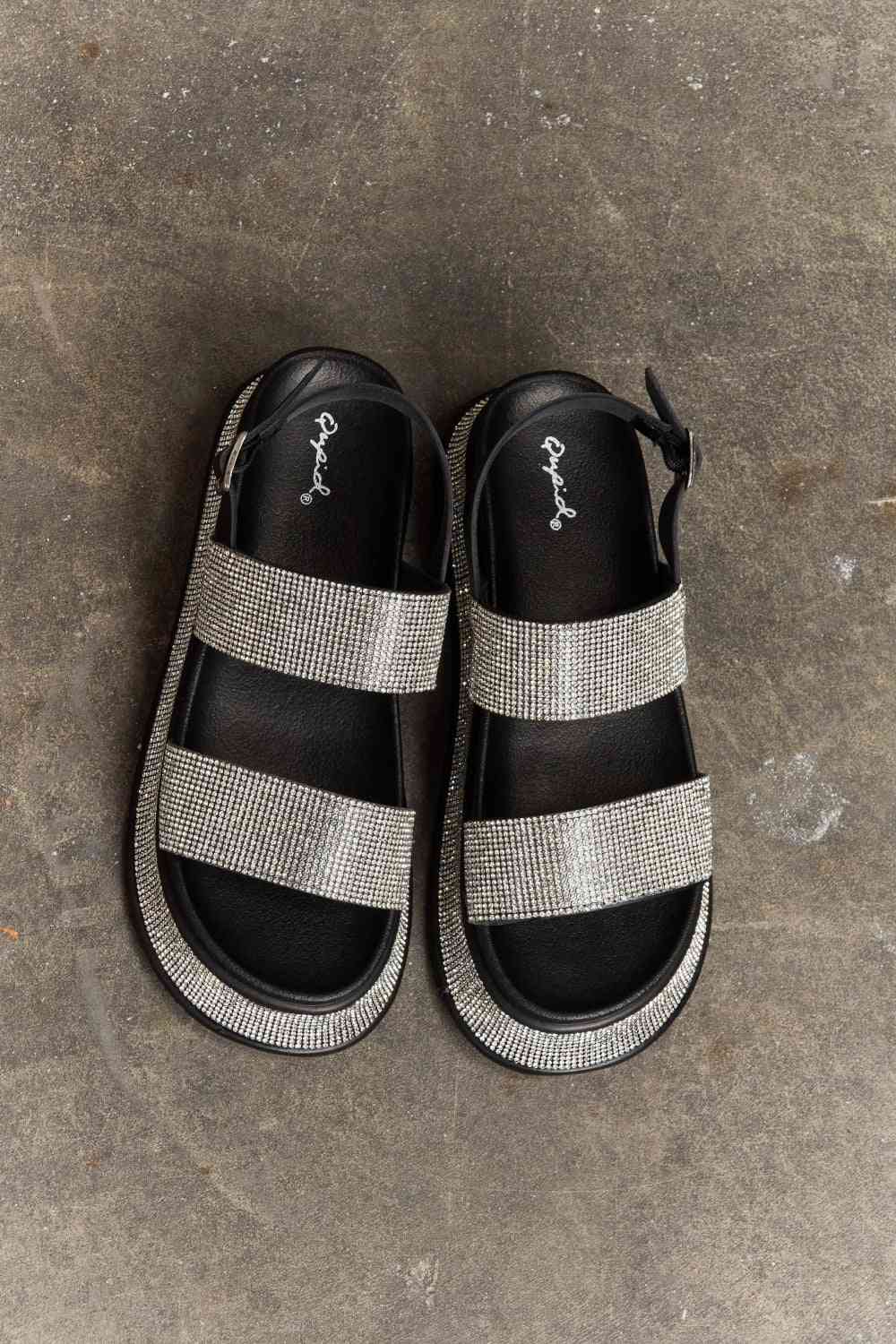 Platform Rhinestone Sandal