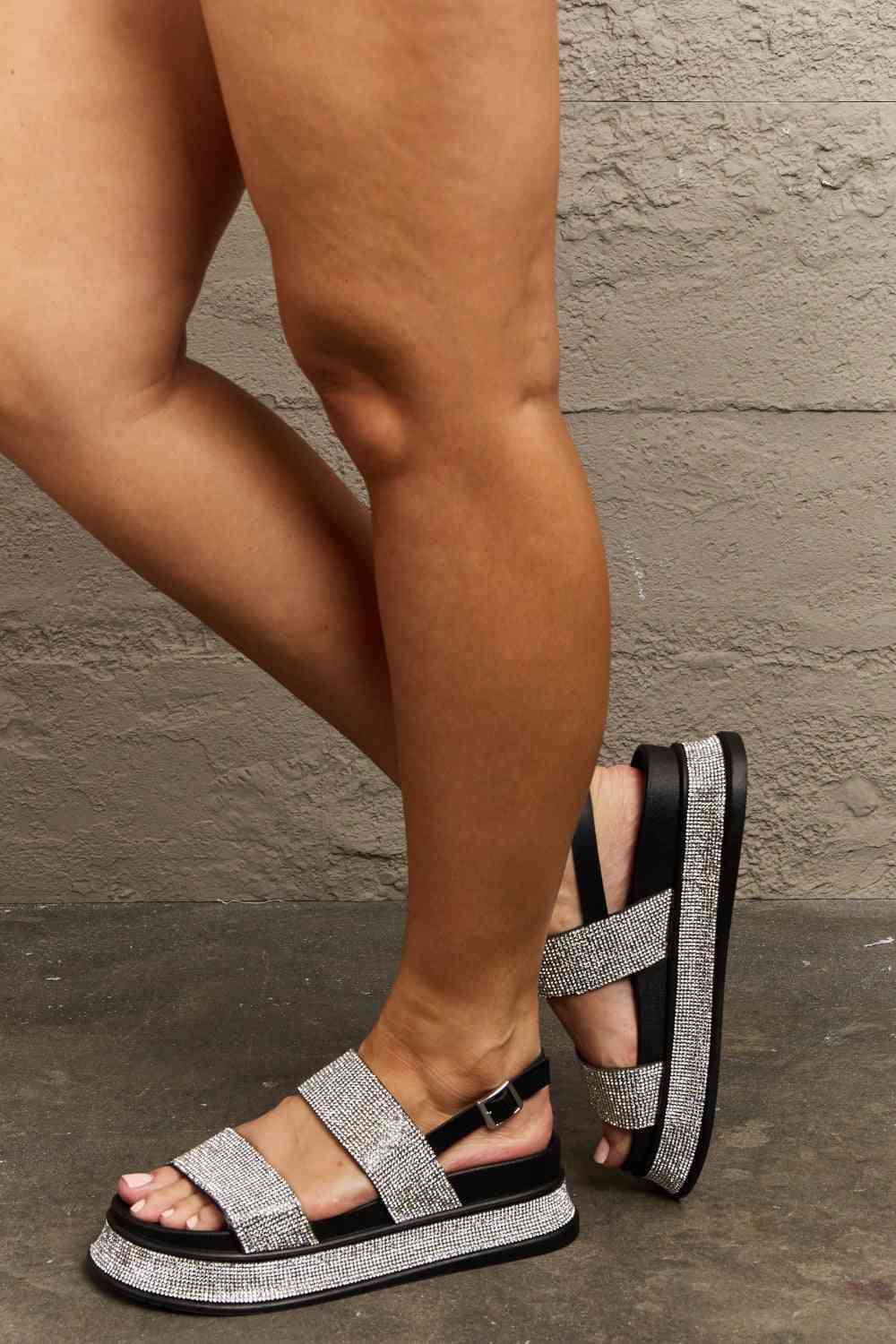 Platform Rhinestone Sandal