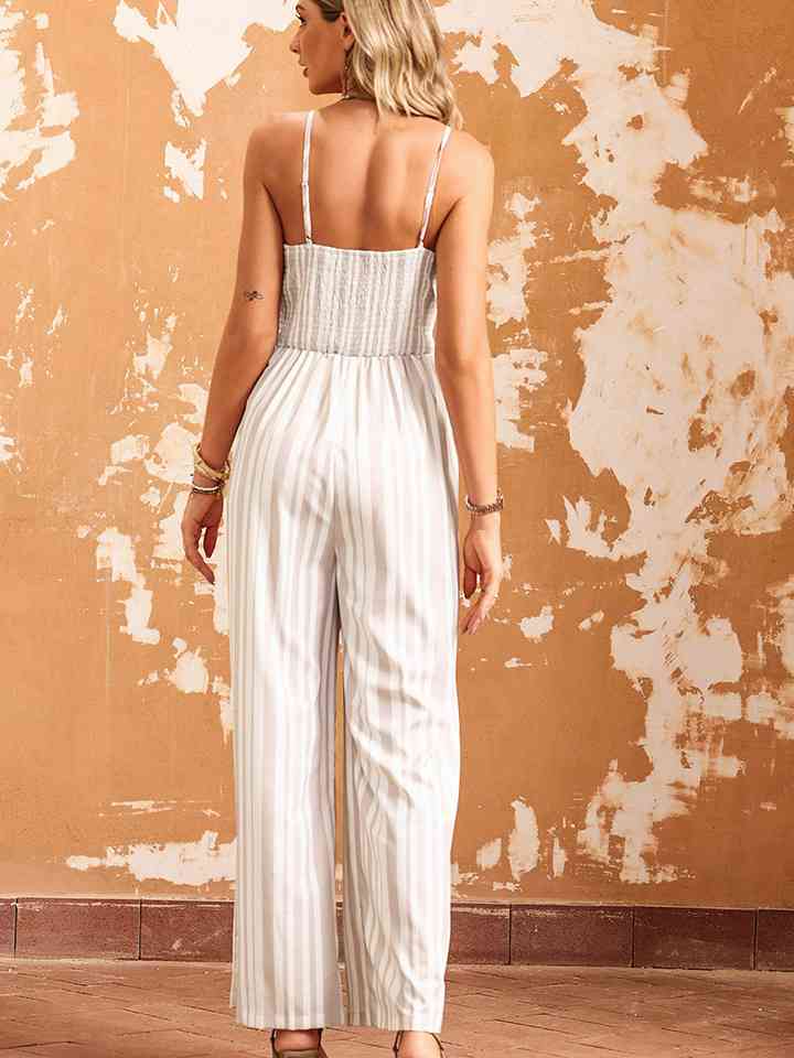 Tie Wide Leg Jumpsuit