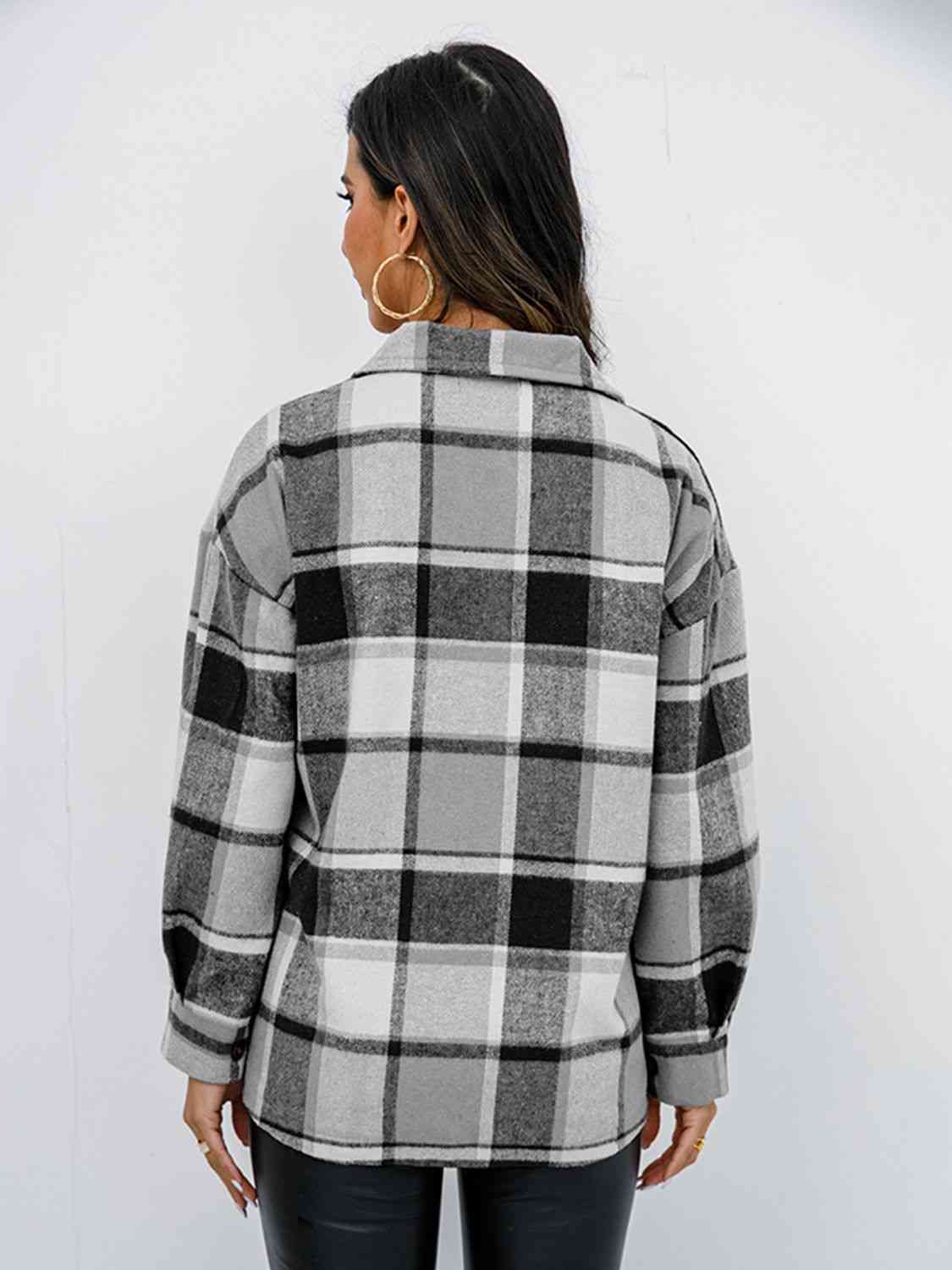 Plaid Button Up Jacket
