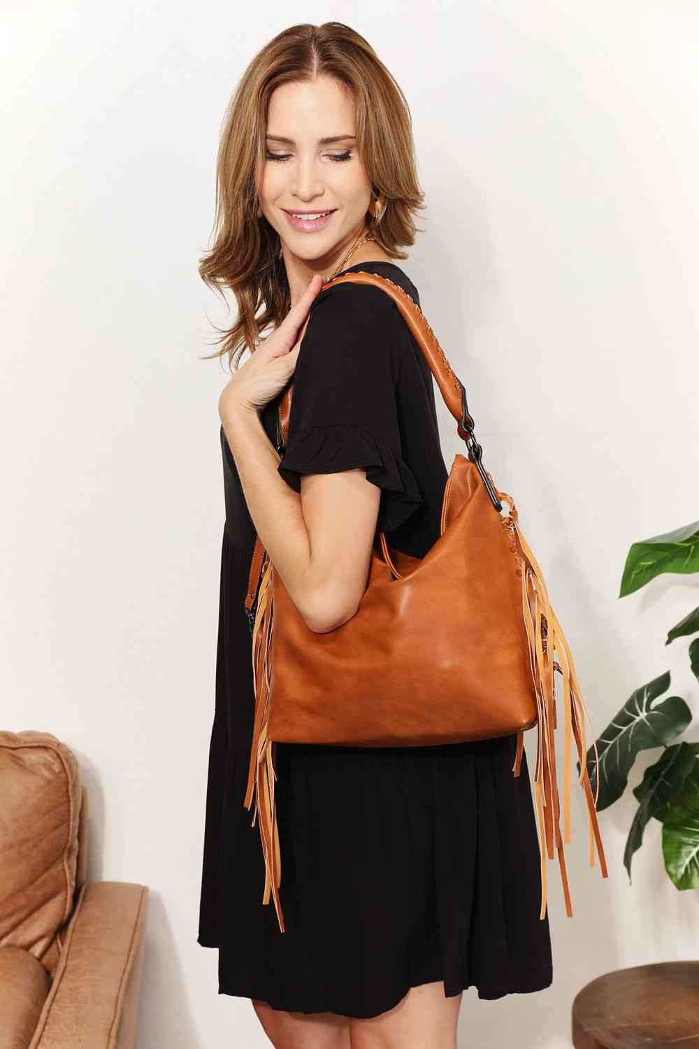 Leather Fringe Bag