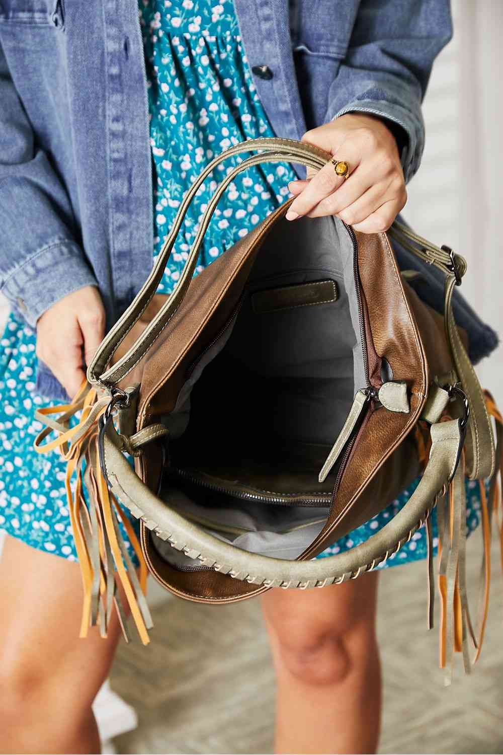 Leather Fringe Bag