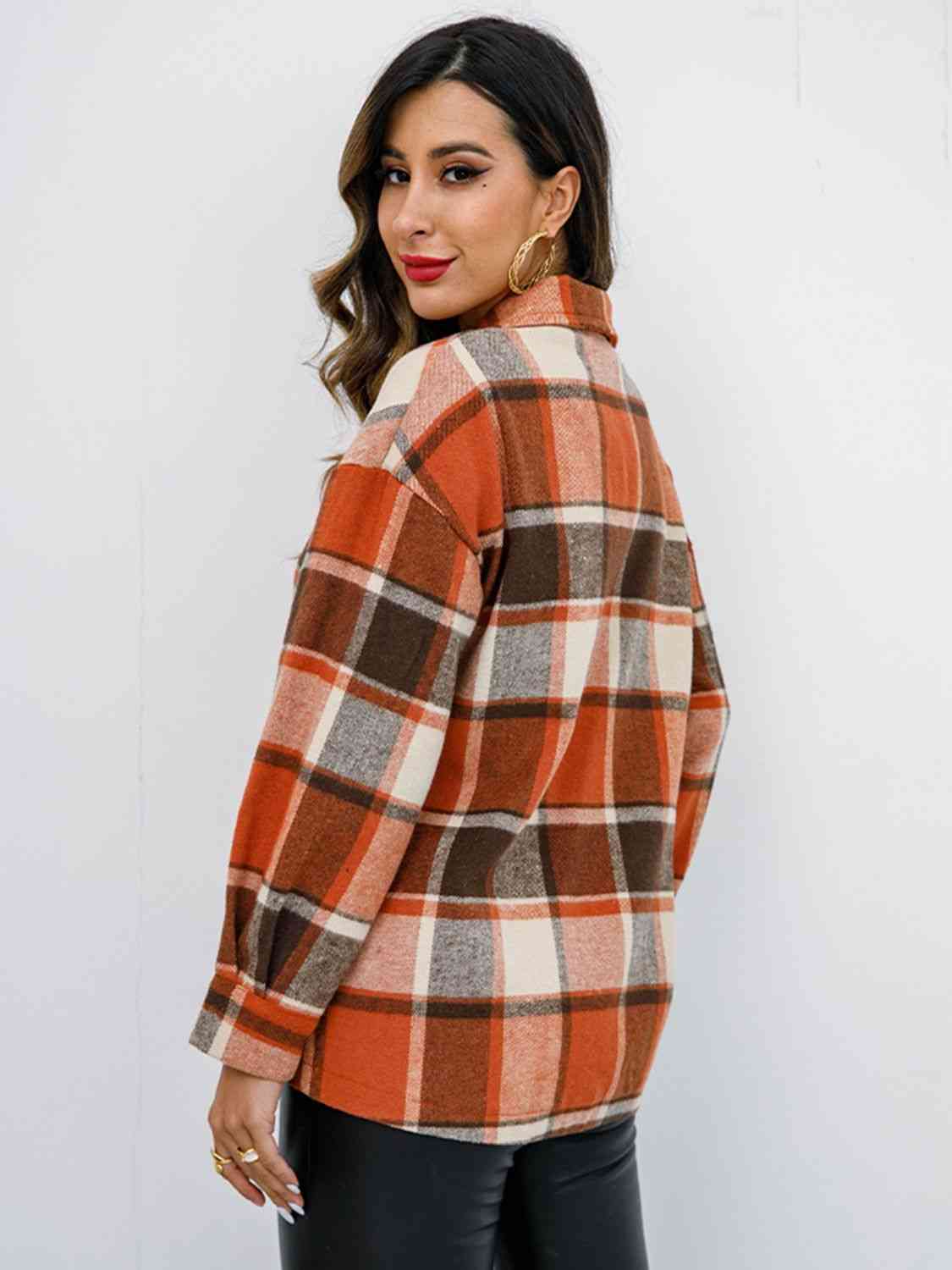 Plaid Button Up Jacket
