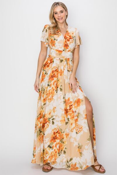Floral Slit Maxi Dress