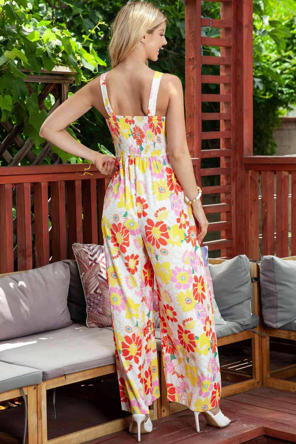 Floral Wide Leg Jumpsuit