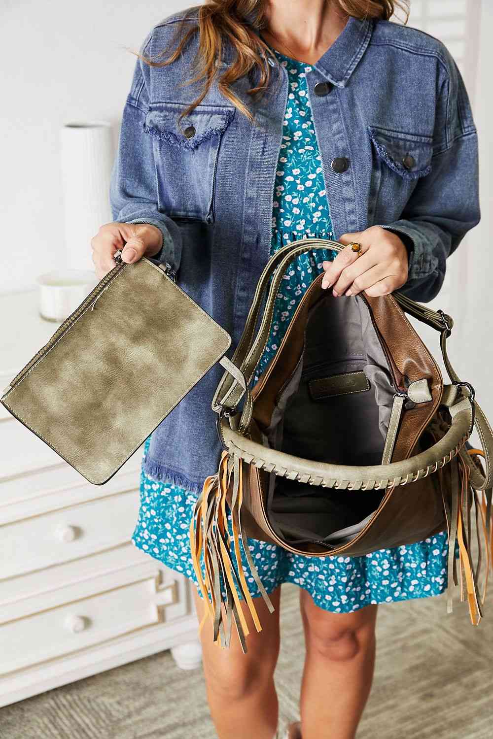 Leather Fringe Bag