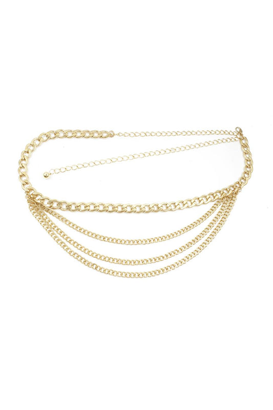 Layered Bally Chain Belt